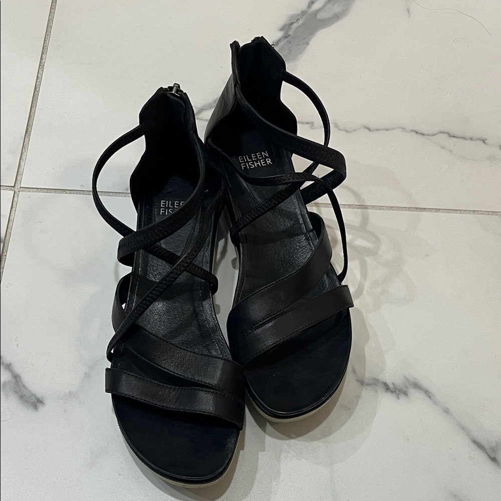 Eileen Fisher Women's Elegant Black Sandals